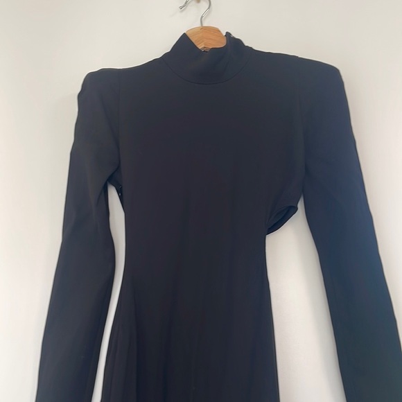 Zara Black Maxi Dress with Silver Accents - Picture 12 of 16